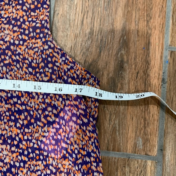 Collective Concepts Women' Size Medium Purple Sheer Racerback Tank Top Blouse - Picture 6 of 7